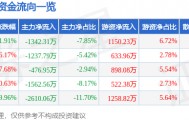 股票行情快报：奥康国际（603001）6月17日主力资金净卖出1342.31万元