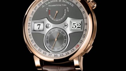 朗格新款ZEITWERK时间机械日历腕表 温暖光泽映衬优雅数字显示