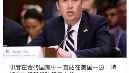 38岁美国驻印新大使公开实情，印度加入金砖，却始终站队美国