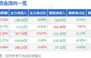 股票行情快报：奥康国际（603001）4月8日主力资金净卖出749.26万元