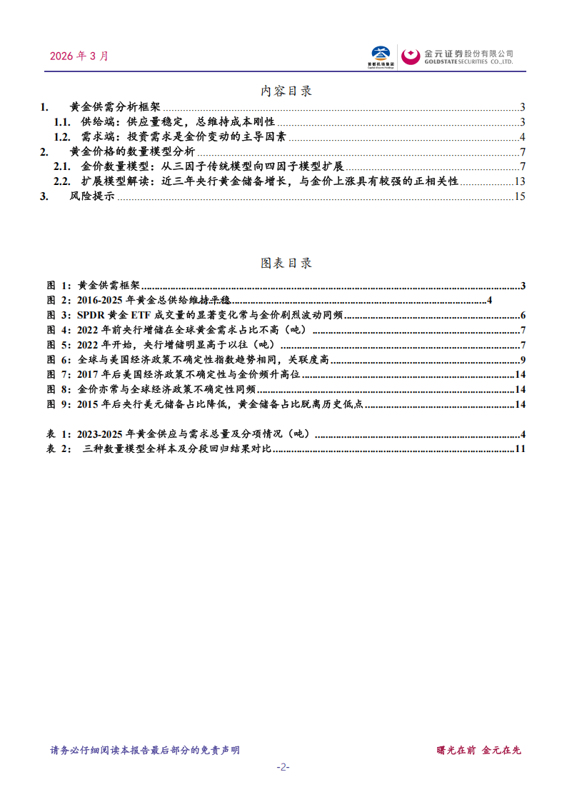 有色金属：黄金的货币属性在数量模型中的体现